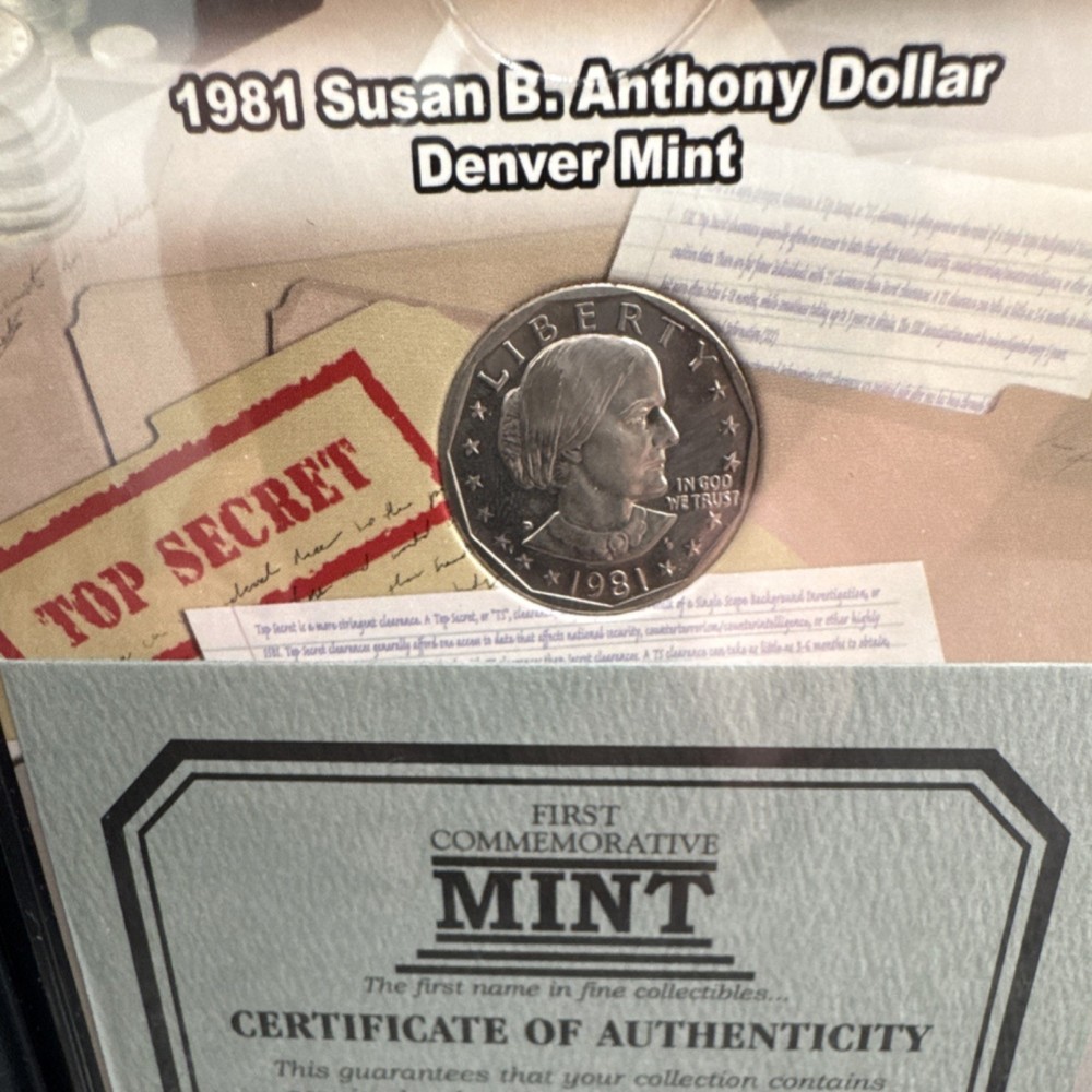 1981 Susan B Anthony Dollar Denver Mint Uncirculated First Commemorative Mint