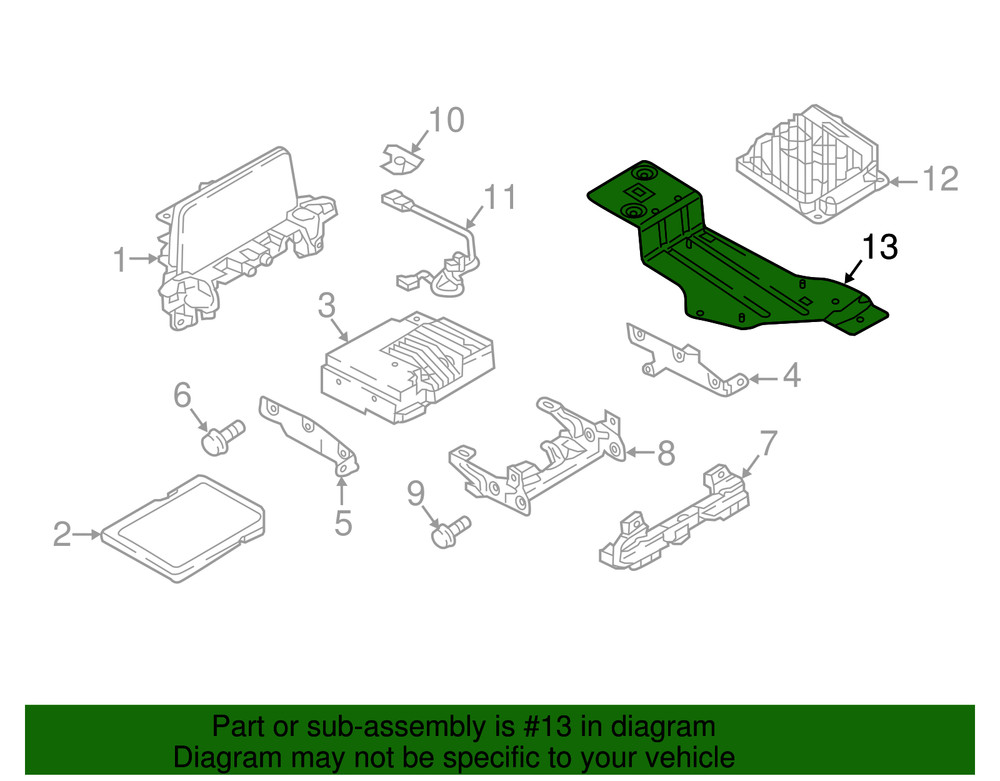 Genuine Mazda Amplifier Bracket K128-66-9B0