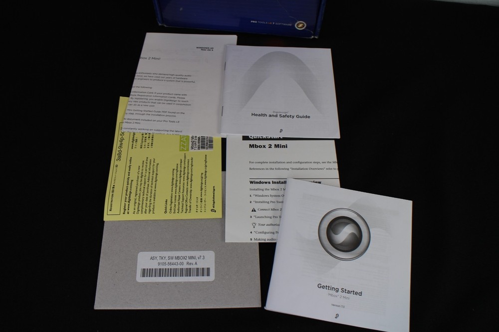 Digidesign Mbox 2 Mini USB Audio Interface & Manual