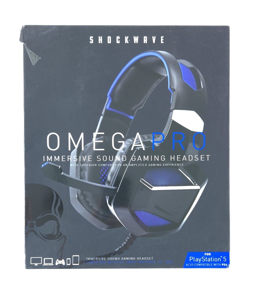 Shockwave Omega Pro Immersive Sound Gaming Headset New