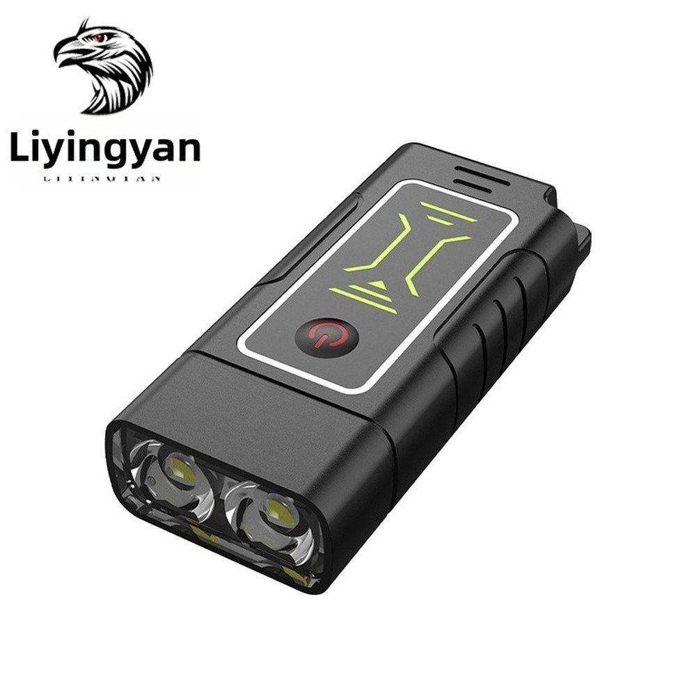 Slim Design For MINI LED Keychain Flashlight Type C Rechargeable Compact Light