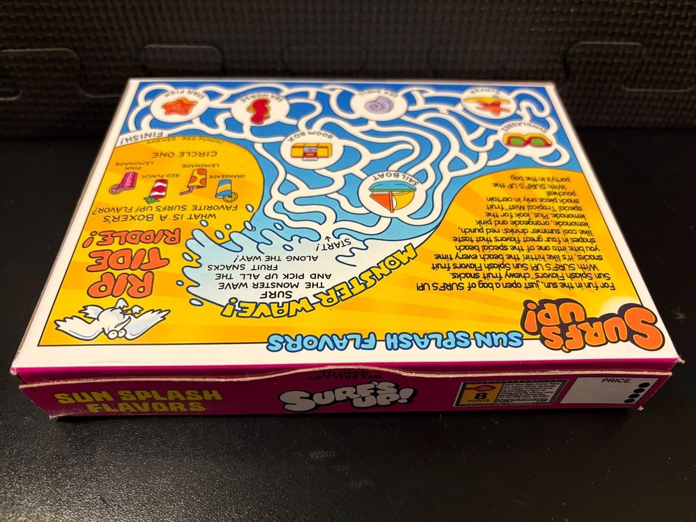 Surfs Up fruit snacks - Empty custom design display box