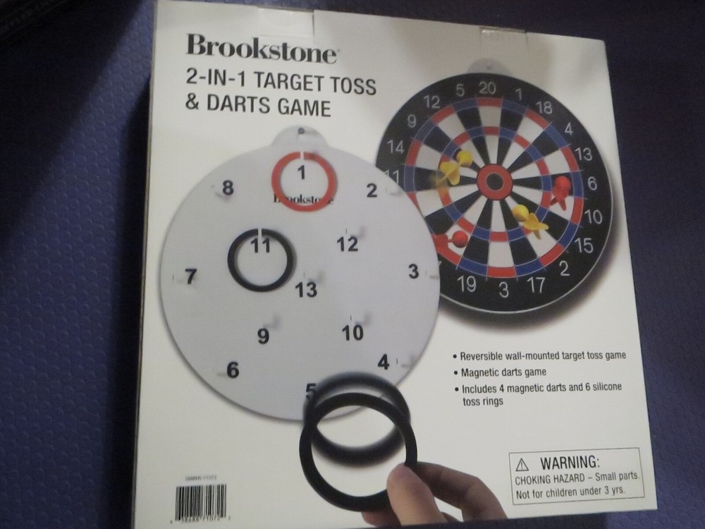 Brookstone 2-in-1 target toss & darts game