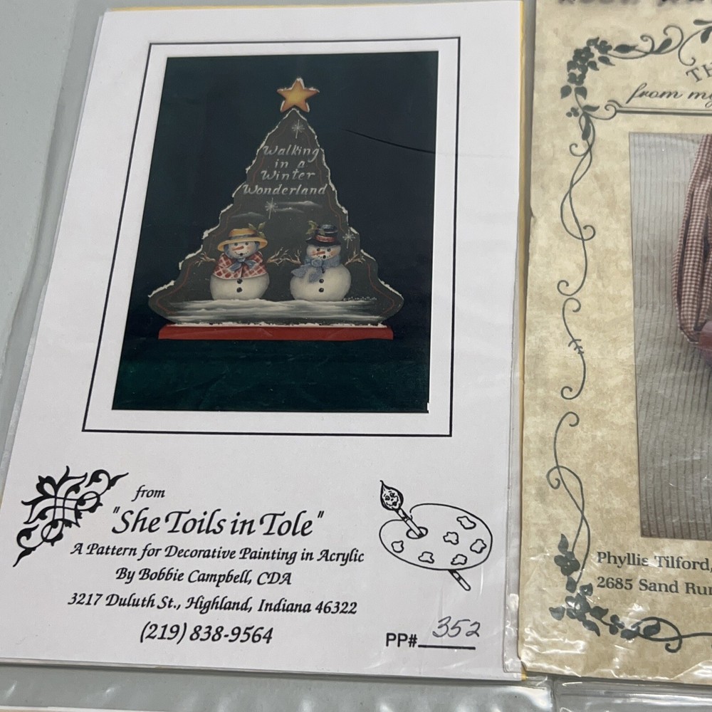 Lot of 5 Various Christmas Crafting Patterns See Description