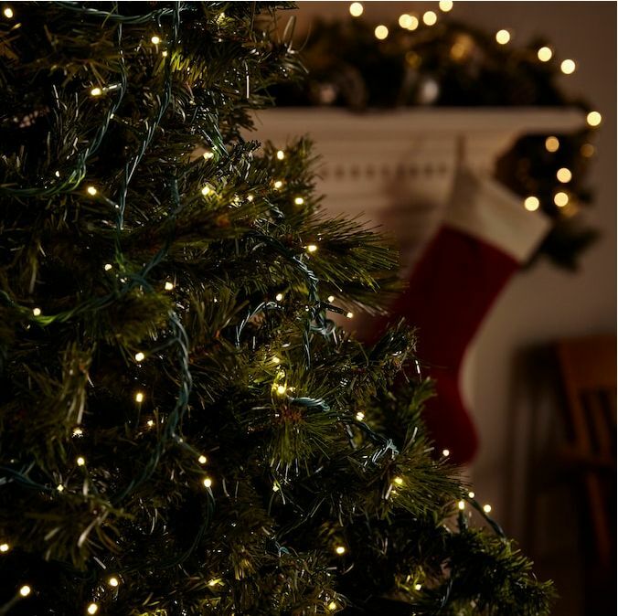 GE StayBright 250-Count 51.8-ft White Micro LED Christmas String Lights