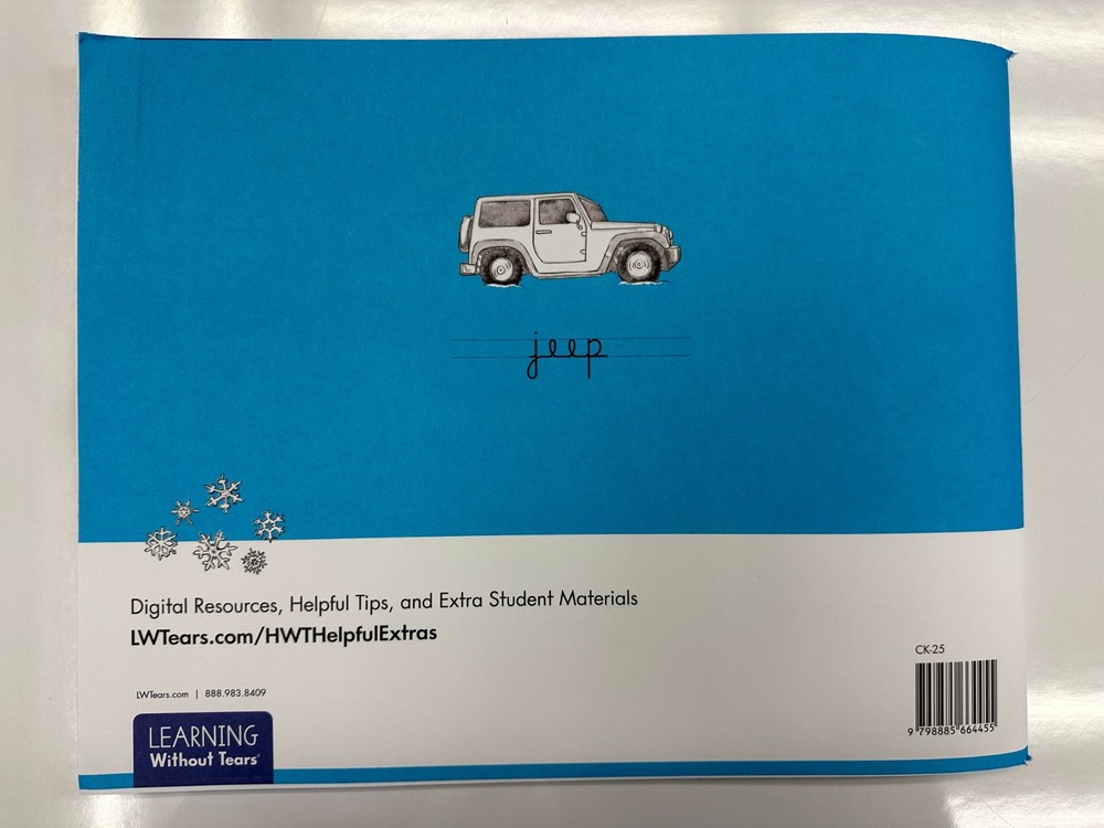 - Learning Without Tears, Cursive Kickoff, Student Workbook, Current Edition -