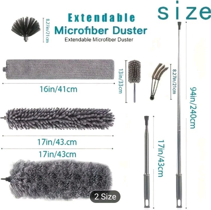 4 Pc Microfiber Duster For Fans, High Ceilings