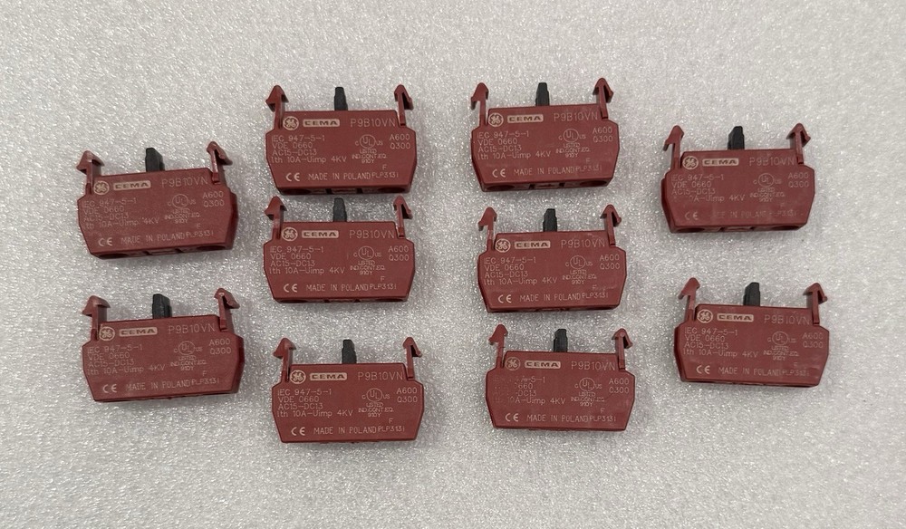 10 Pcs  GE P9B10VN Contact Block