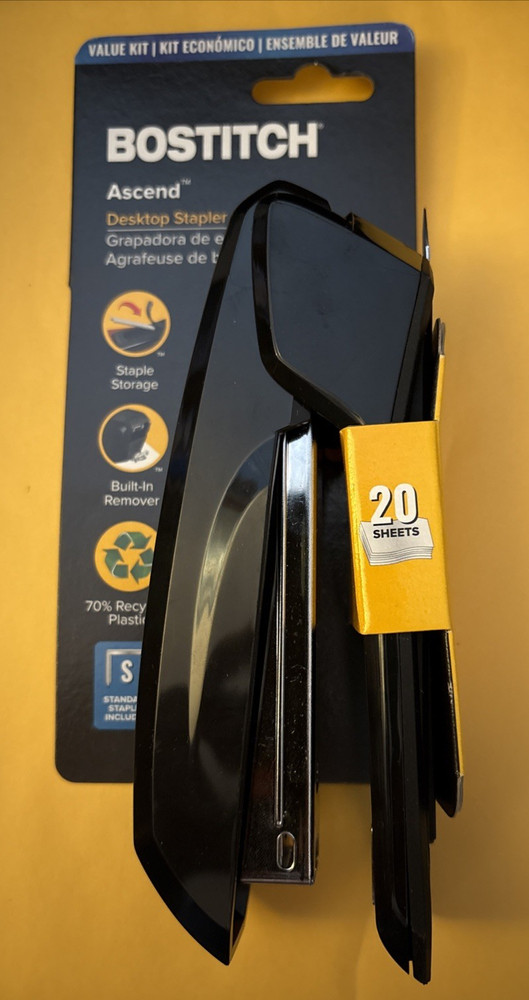 2- `Ascend 3in1 Stapler 20 Sheet Bostitch Integrated Remover & Staple Storage