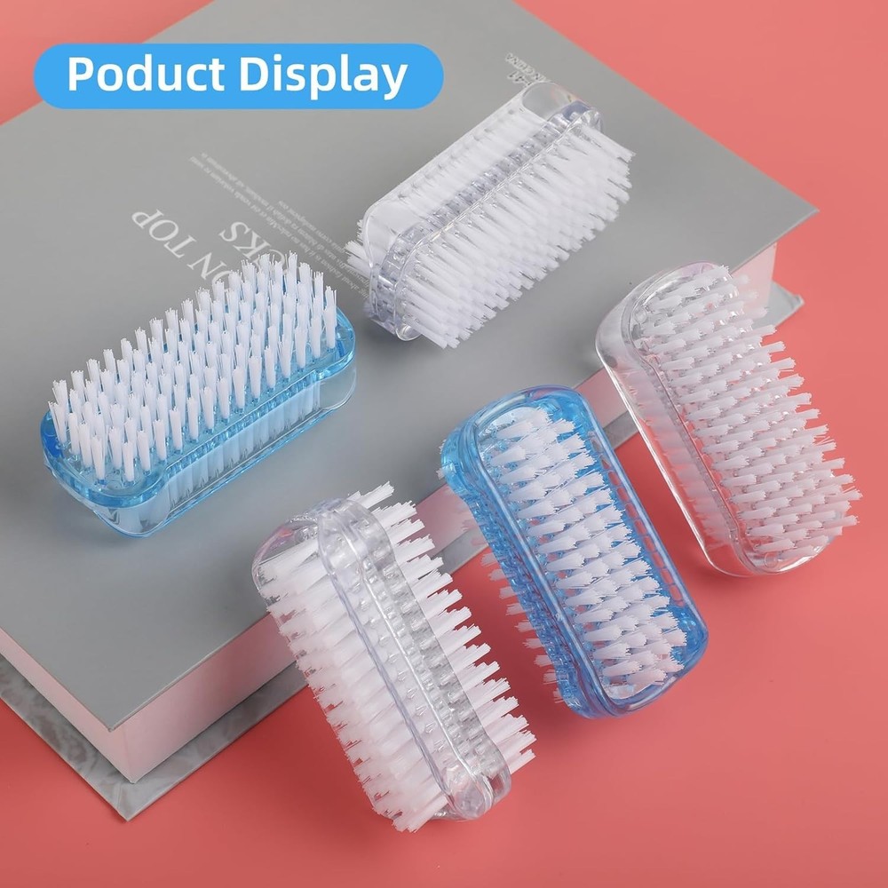5 Pack Nail Brush for Cleaning Fingernails - Two Sided Hand Fingernail Scrub ...