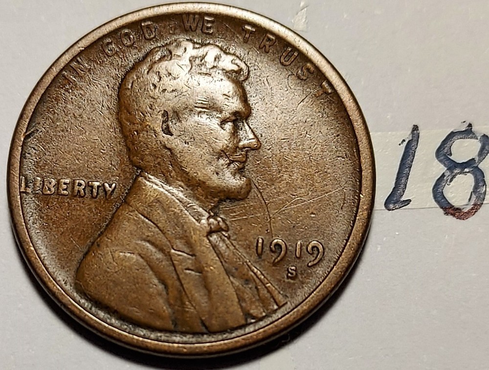 1919-S Lincoln Wheat Cent         #18