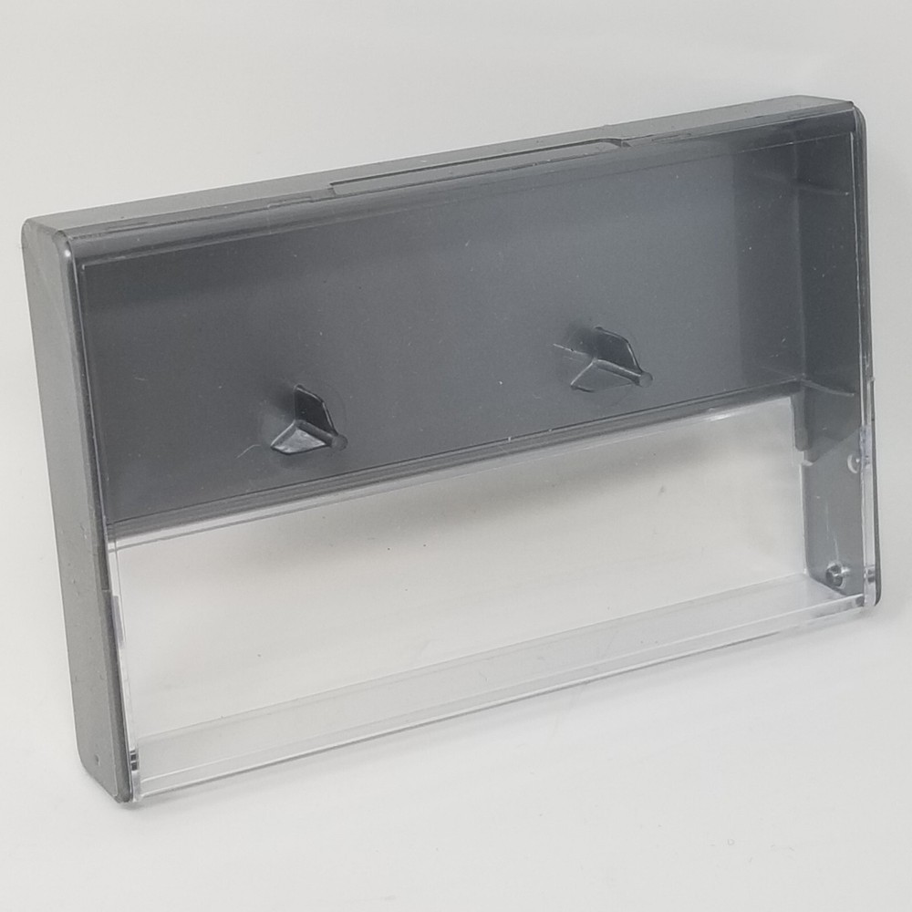 5 Cassette Tape Cases: Clear Front + Silver Solid Back - Plastic