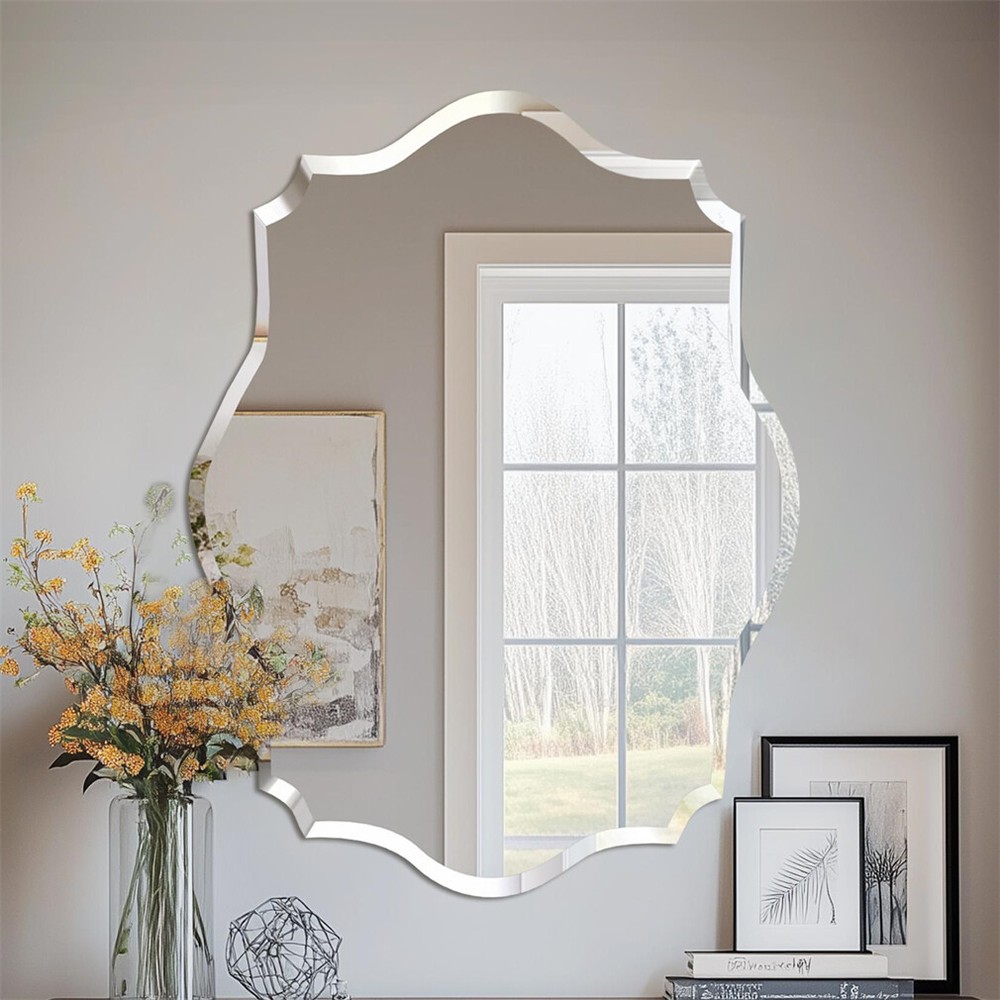 Multi-Shape Frameless Bathroom Mirror Prism Bevelled Vanity Mirror for Over Sink