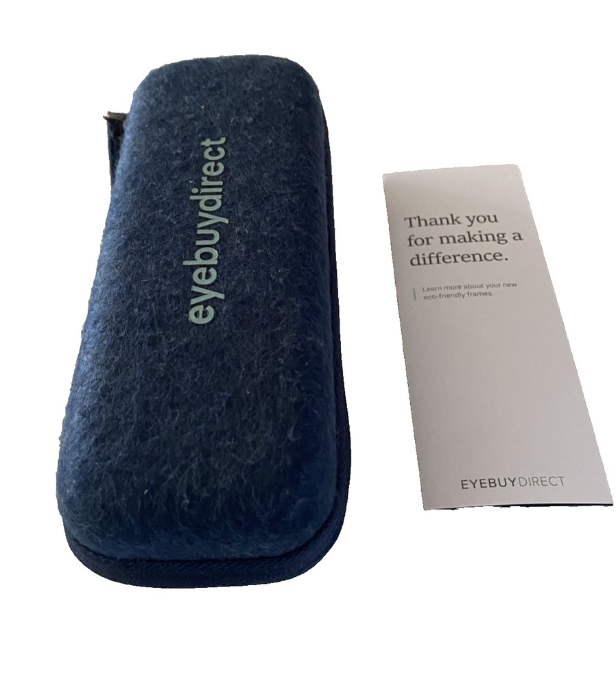 Eyebuydirect Eyeglasses Blue Felt Case Cover