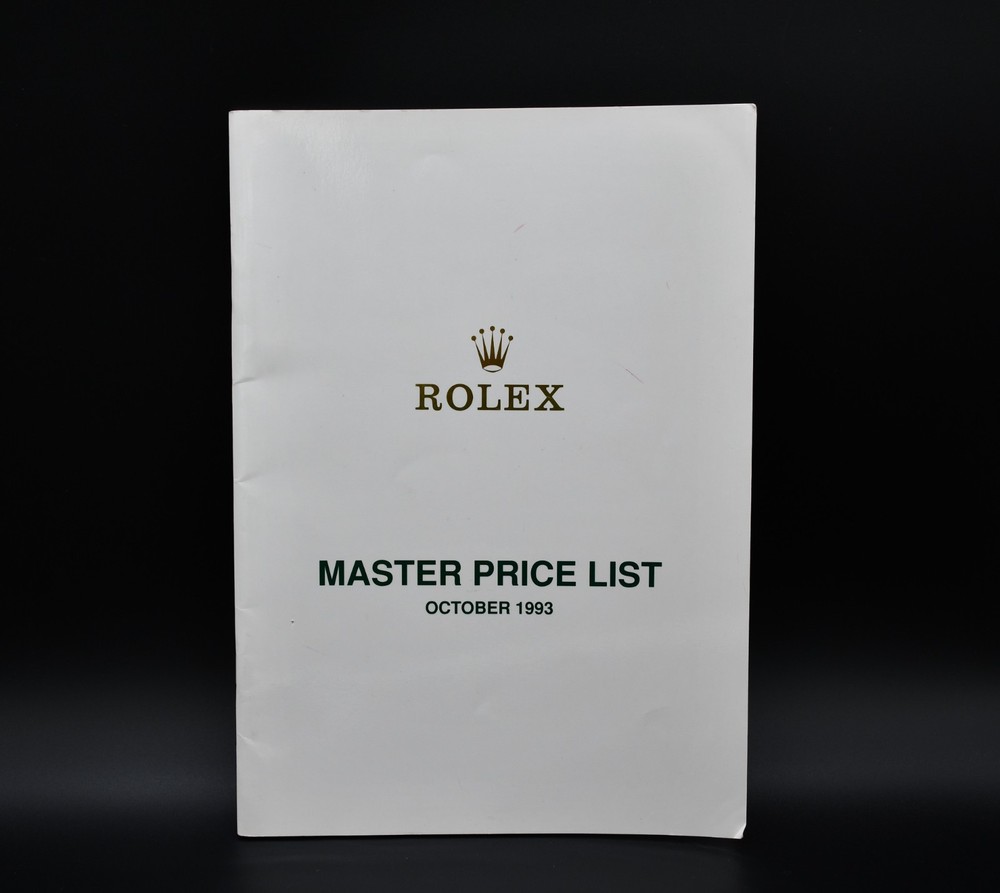 Rolex Master Price List 1993