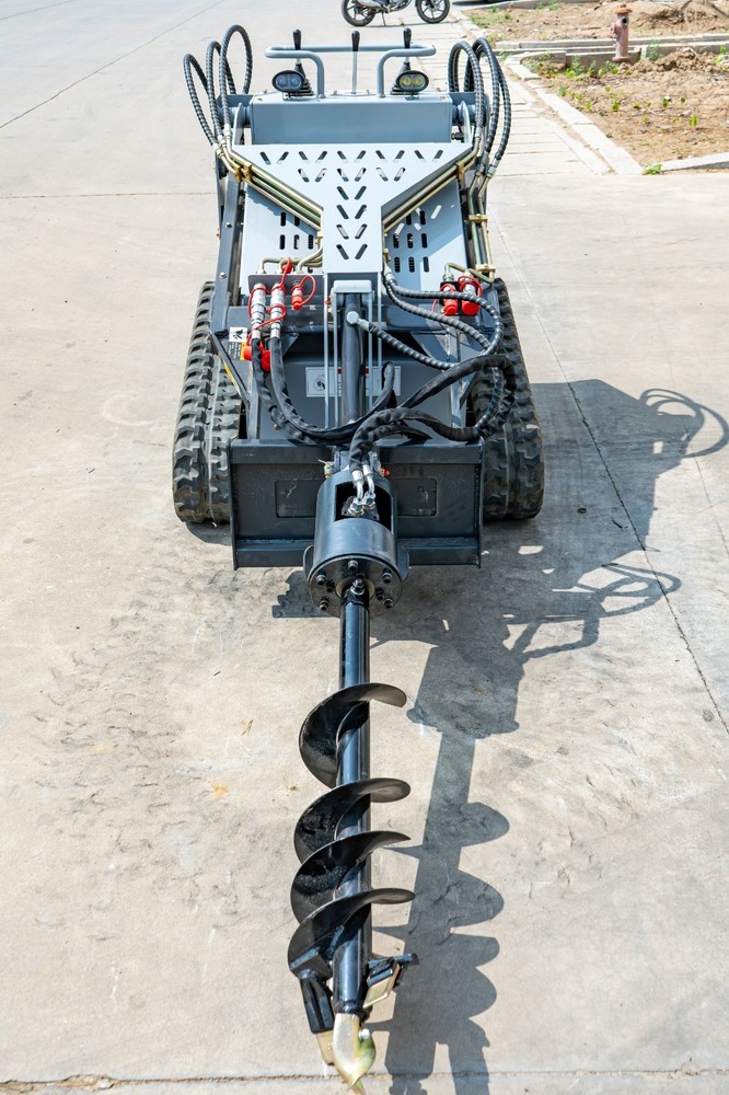 2645lbs 23HP Mini Skid Steer Loader with 20cm Auger Attachment Post Hole Drill