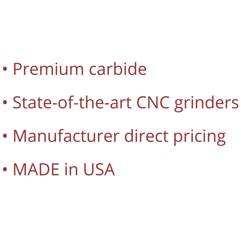 3/8" 4 FLUTE CARBIDE END MILL - REGULAR LENGTH
