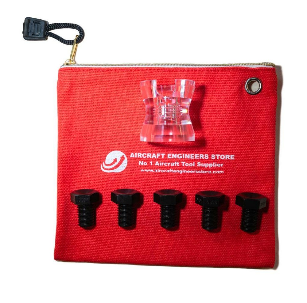 AIRCRAFT TOOLS NEW 6PC NUMBERED DRILL BUSH CUP AND BUSHING KIT IN STORAGE POUCH