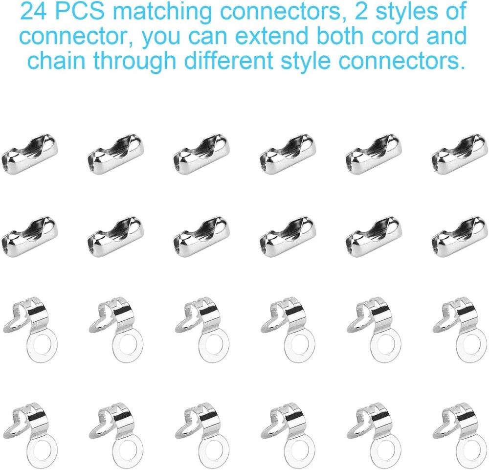 200 Inch Ceiling Fan Pull Chain Upgrade Rust Proof 3.2mm Beaded Pull Chains