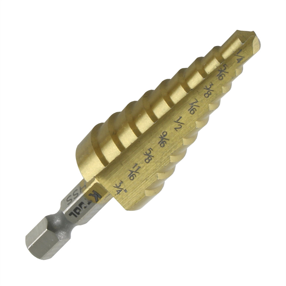 K-Tool 71237 1/4"-3/4" Step Drill Bit