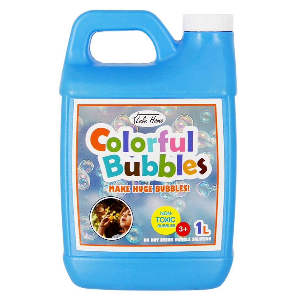 Lulu Home 33.8 OZ/1 L Concentrated Bubble Solution, Refill Medium, Sky Blue