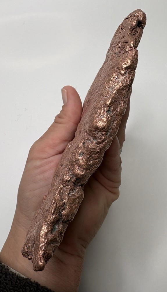 Pure Solid Native Michigan Copper Specimen Keweenaw Peninsula Display Mineral