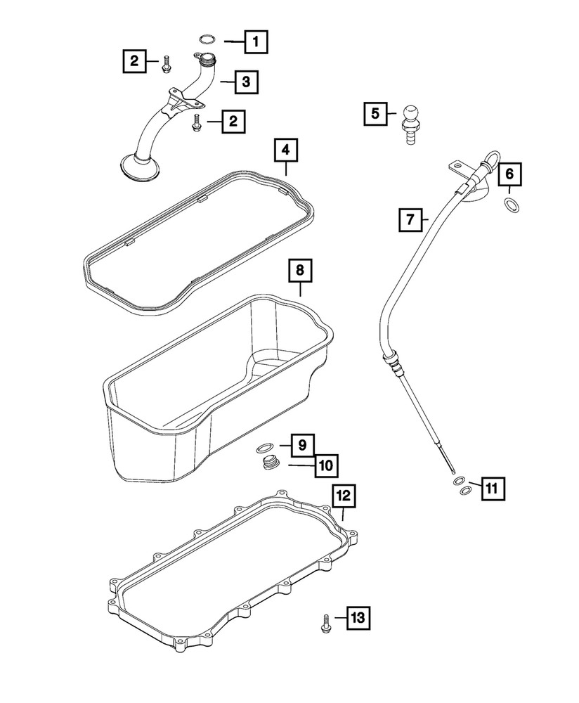 Genuine Mopar Engine Oil Pan Frame 68101928AA