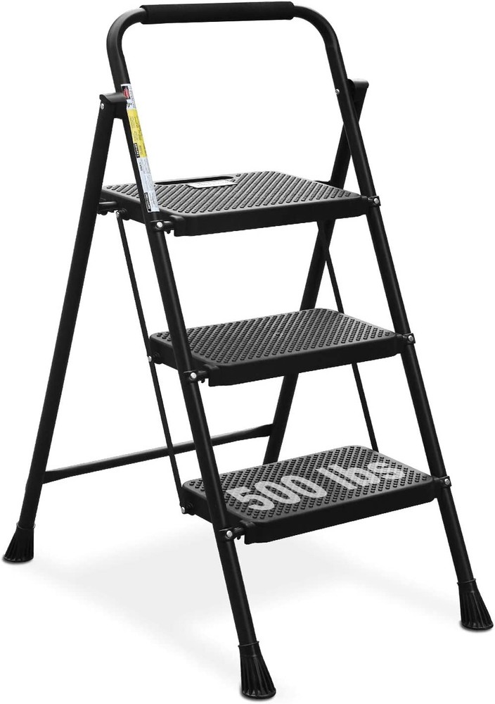 NEW  3 Step Steel Step Stool 500 lbs. Load Capacity Heavy DutY