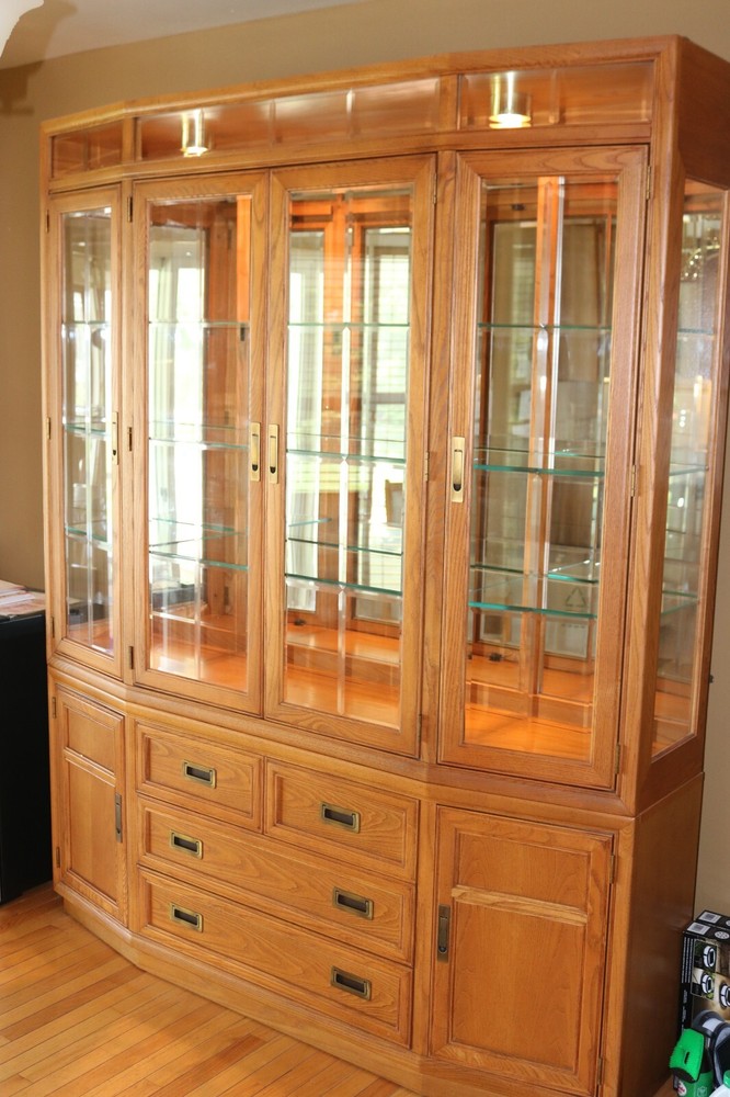 dinning table (two leaf's/6 chairs, China closet and buffet.
