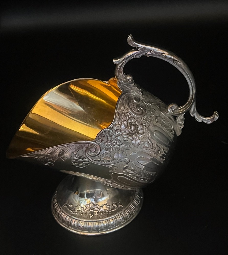 Vintage Leonard Silver Plated Sugar Scuttle With Scoop