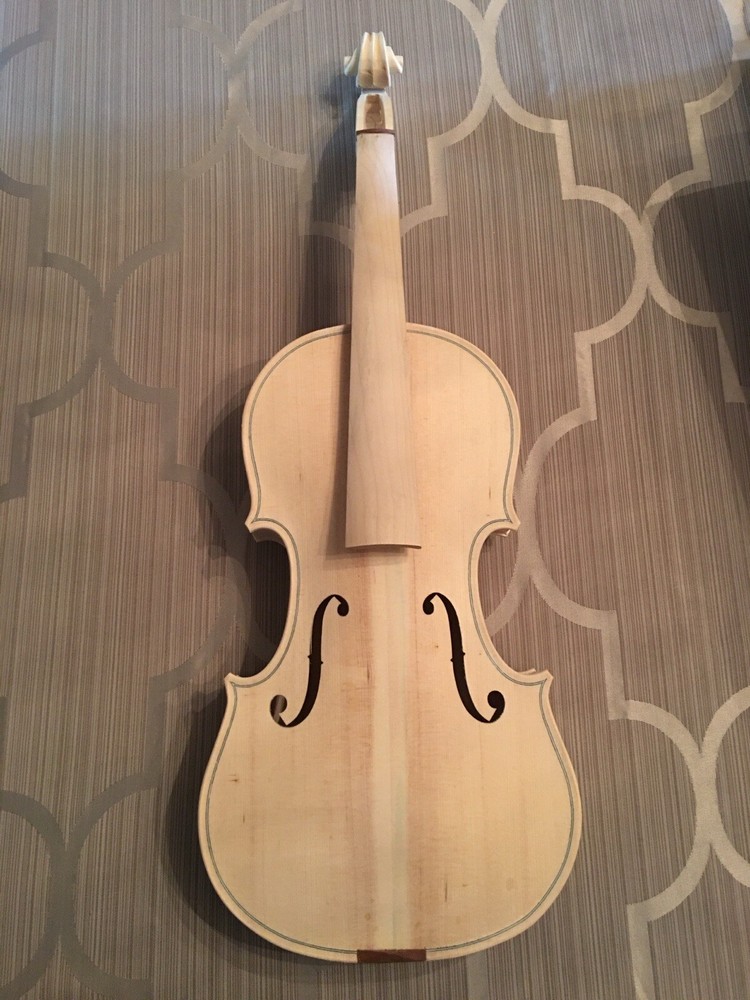 10 pack-White Violins, 4/4 Unfinished Chinese Maple, Flame Back