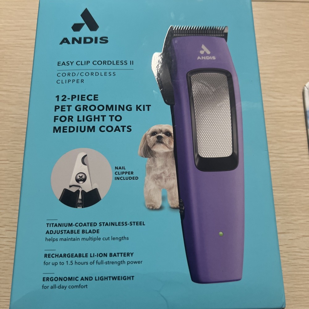 Andis EasyClip Cordless II Adjustable Clipper  11 piece