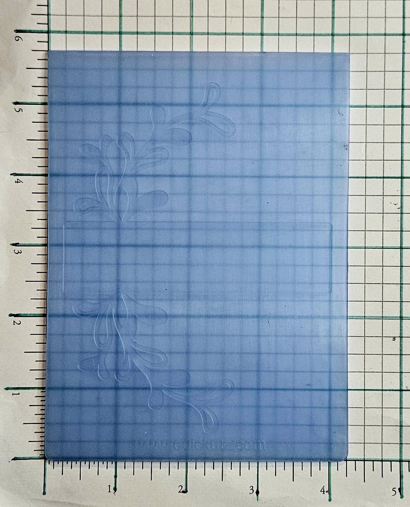 LEAFY BOUGH LABEL Embossing Folder Card Topper Sentiment Frame um574