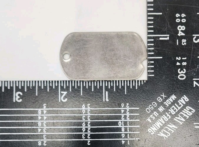 (2) Authentic WWII Era Blank Dog Tags