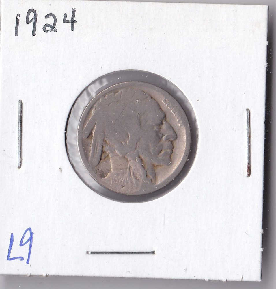 1924 Buffalo Nickel Acid Dated L9