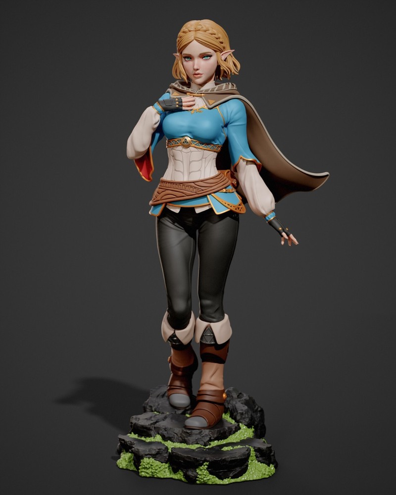 Princess Zelda Statue 3D Print Unpainted/Unassembled