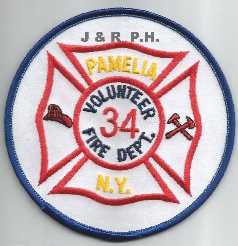 Pamelia  Fire Dept., New York (4" round size) fire patch