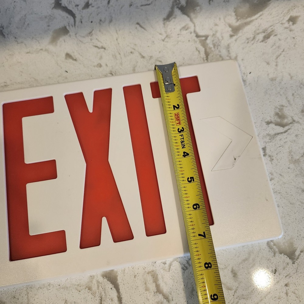 Red White Exit Sign