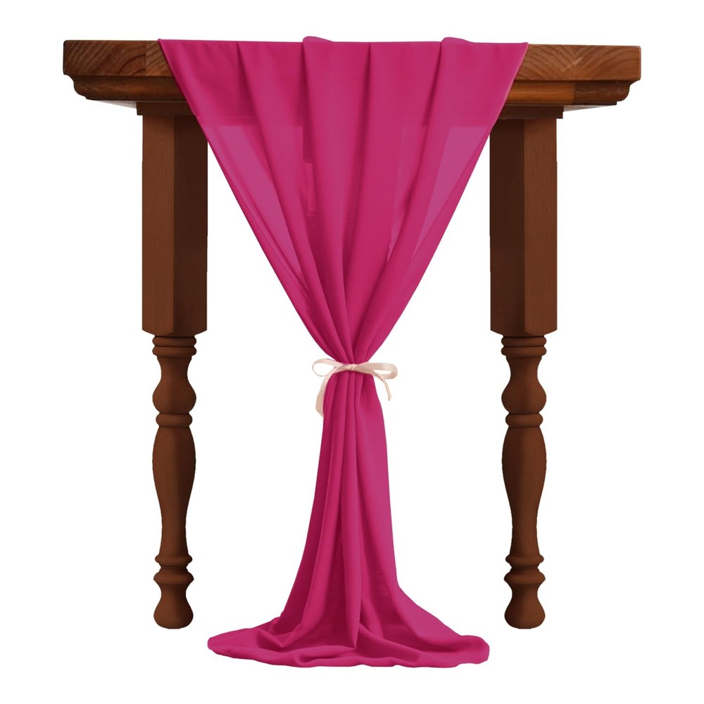 Chair And Chisel Berry Chiffon Table Runner Classic Solid Waterproof 29x120