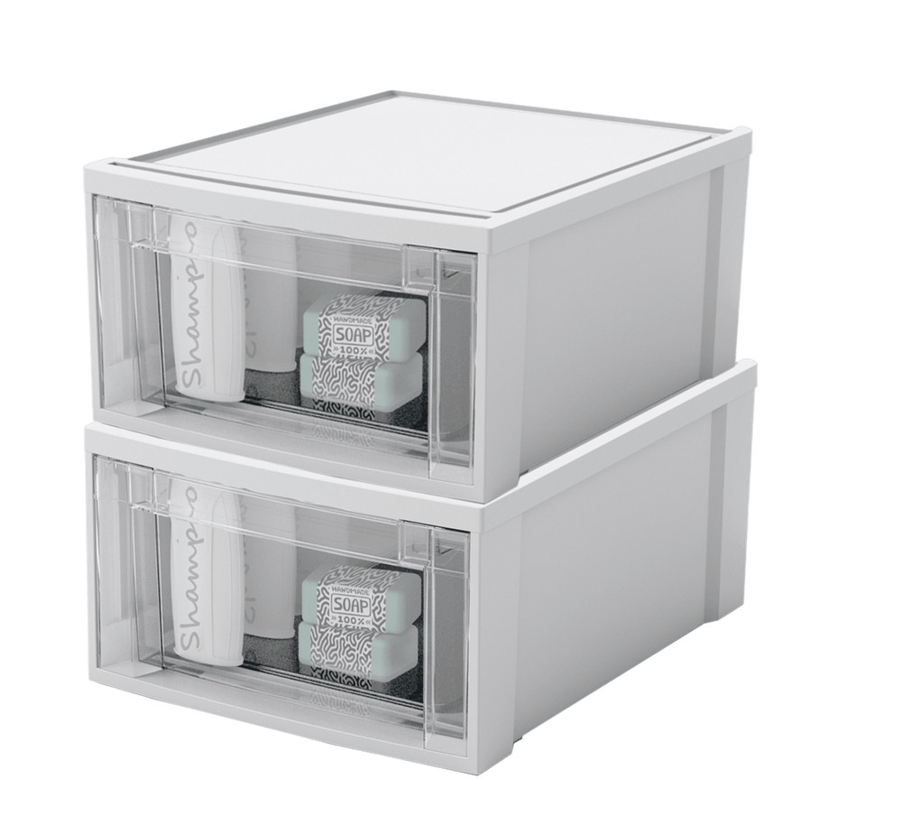 Starplast Medium Stacking Drawer, White,NEW PRODUCT EXPLOSION
