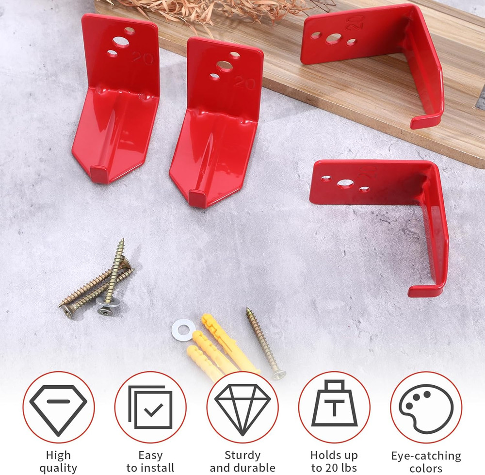4 PCS Universal Fire Extinguisher Mount Wall Bracket, Fire Extinguisher Mounting