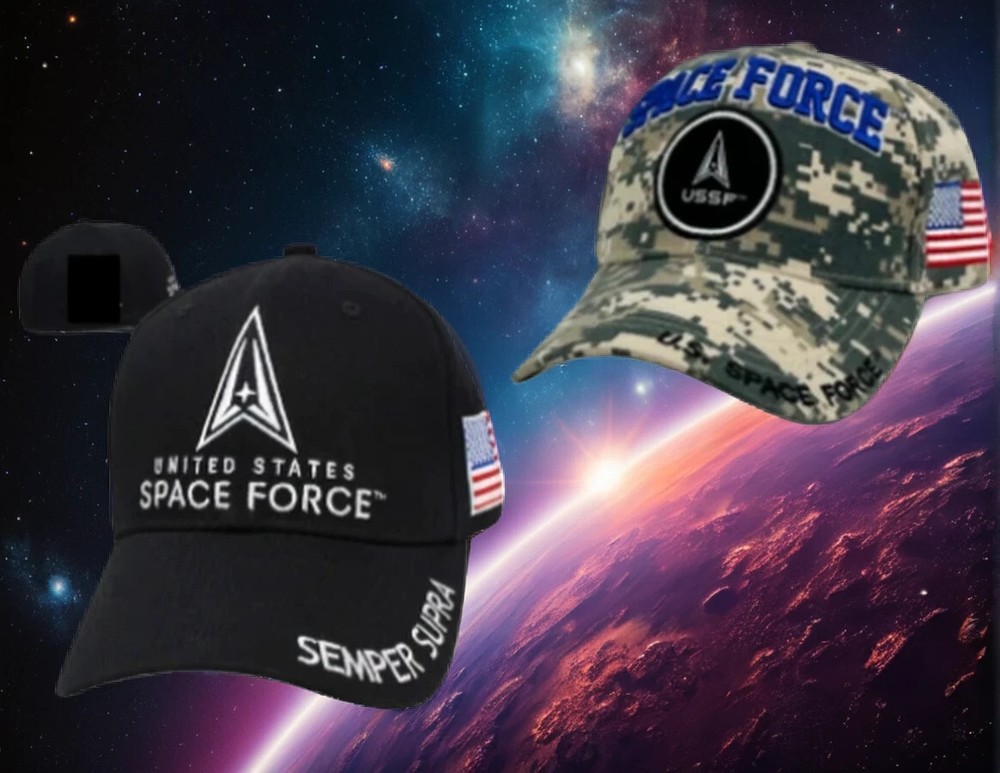 US Space Force Military Cap Hat Black or Camo