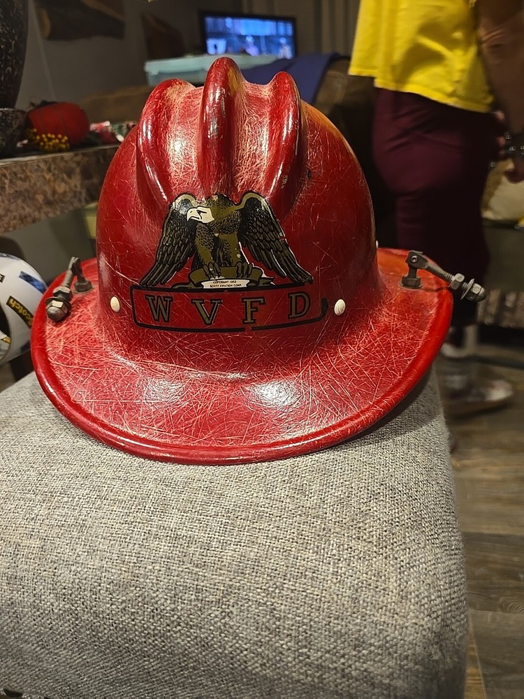 Vintage Boiled Fire Fighter Helmet