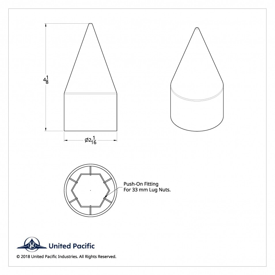 Spike Lug Nut Cover Push On 20 Pack