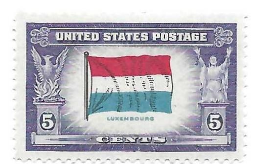 STAMP US SCOTT 912 "Luxembourg"  5 CENT 1943 MNG
