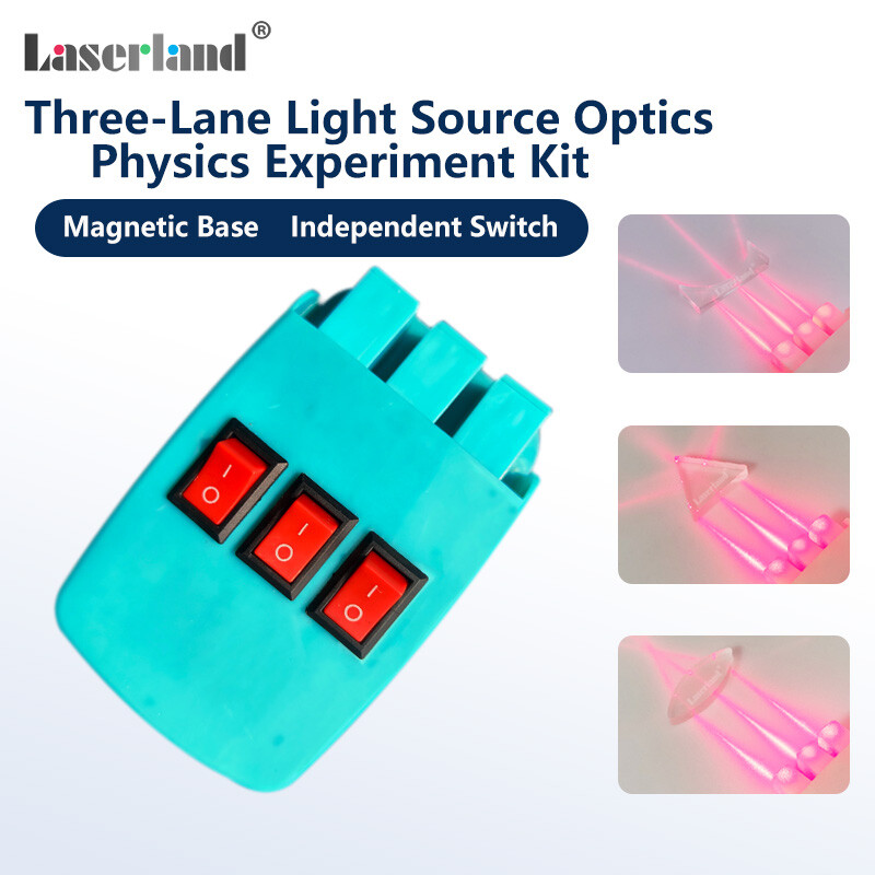 Physics Optical Experiment Kit Linear Light Reflector Prism Student Science Lab