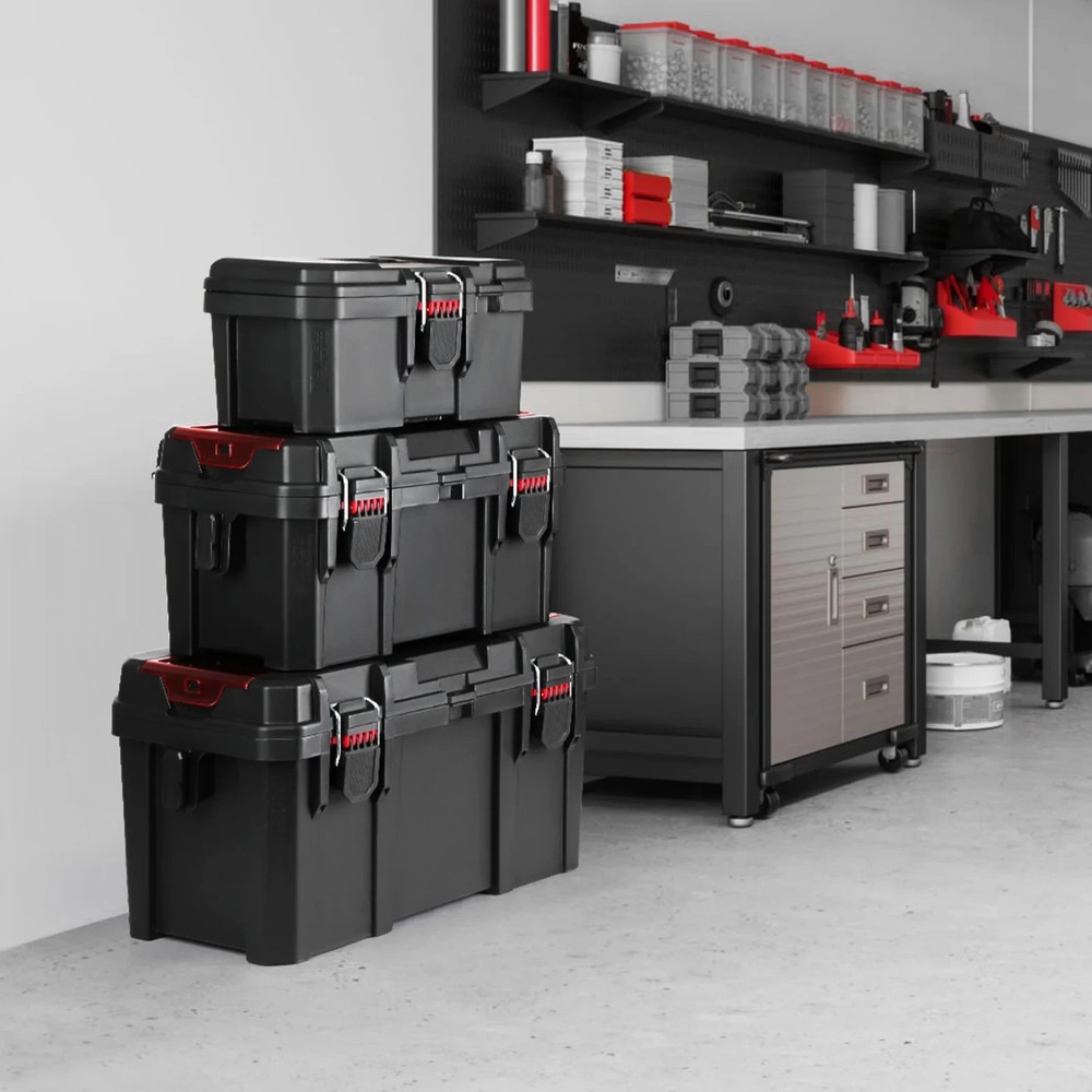 Hyper Tough 16" Toolbox Heavy Duty Resin Tool Box w Organizer