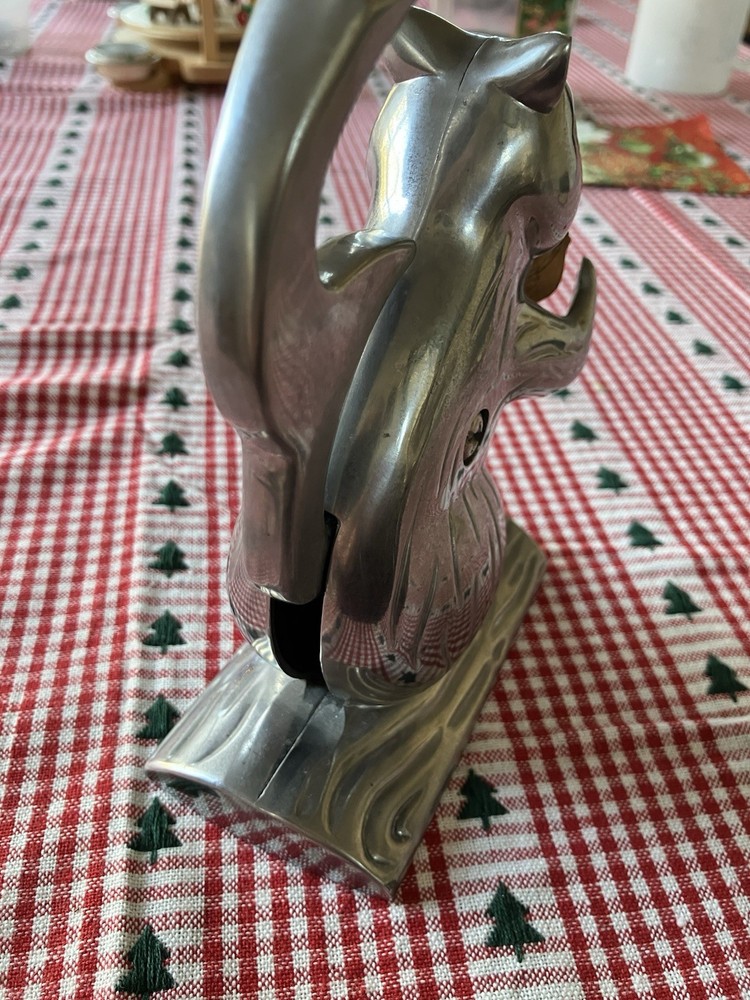 Cast Aluminum Squirrel Figurine Nutcracker