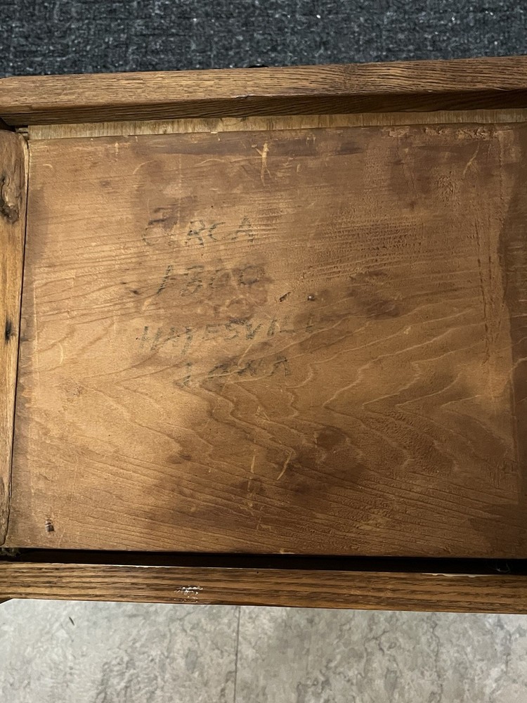 Solid Carved Wood Shoe Shine Box / Bench / Footstool (FS54) (VB-14)