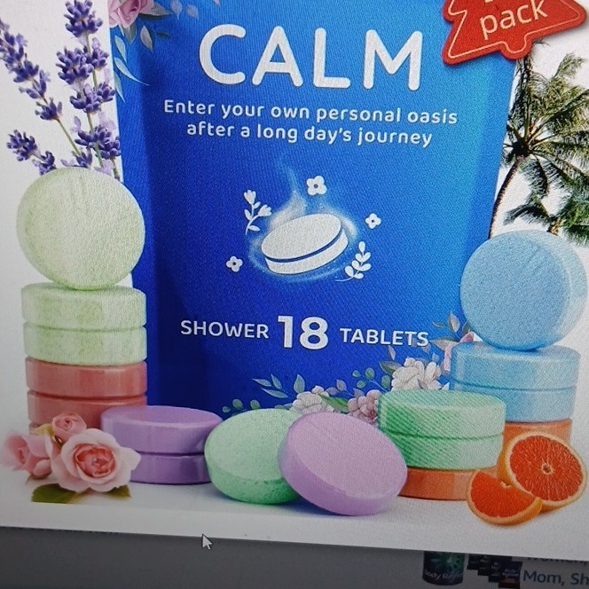 Calm Shower Tablets 18 Pack Multicolor Assorted Scents